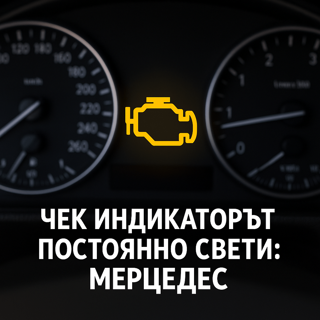 Чека свети постоянно Мерцедес - Какво означава и какво да правим? - Drivesafeshop