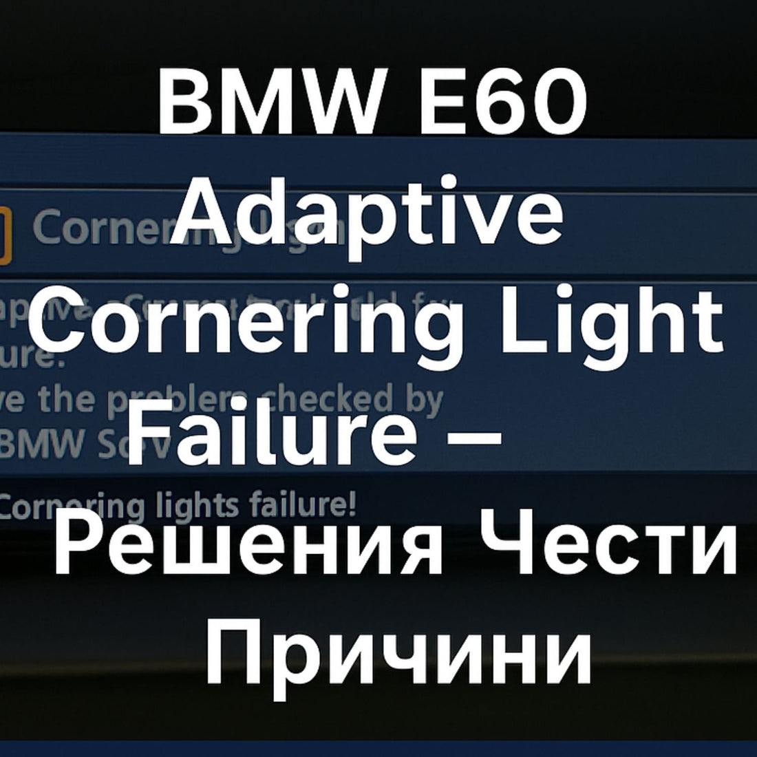 Грешка „Adaptive Cornering Light Failure“ – какво означава и как да реагираме? - Drivesafeshop