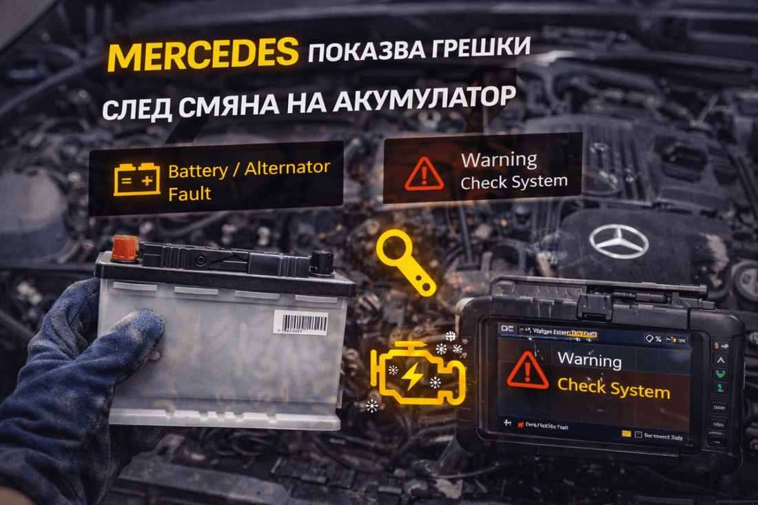 Mercedes показва грешки след смяна на акумулатор – причини, симптоми и какво да правите - Drivesafeshop