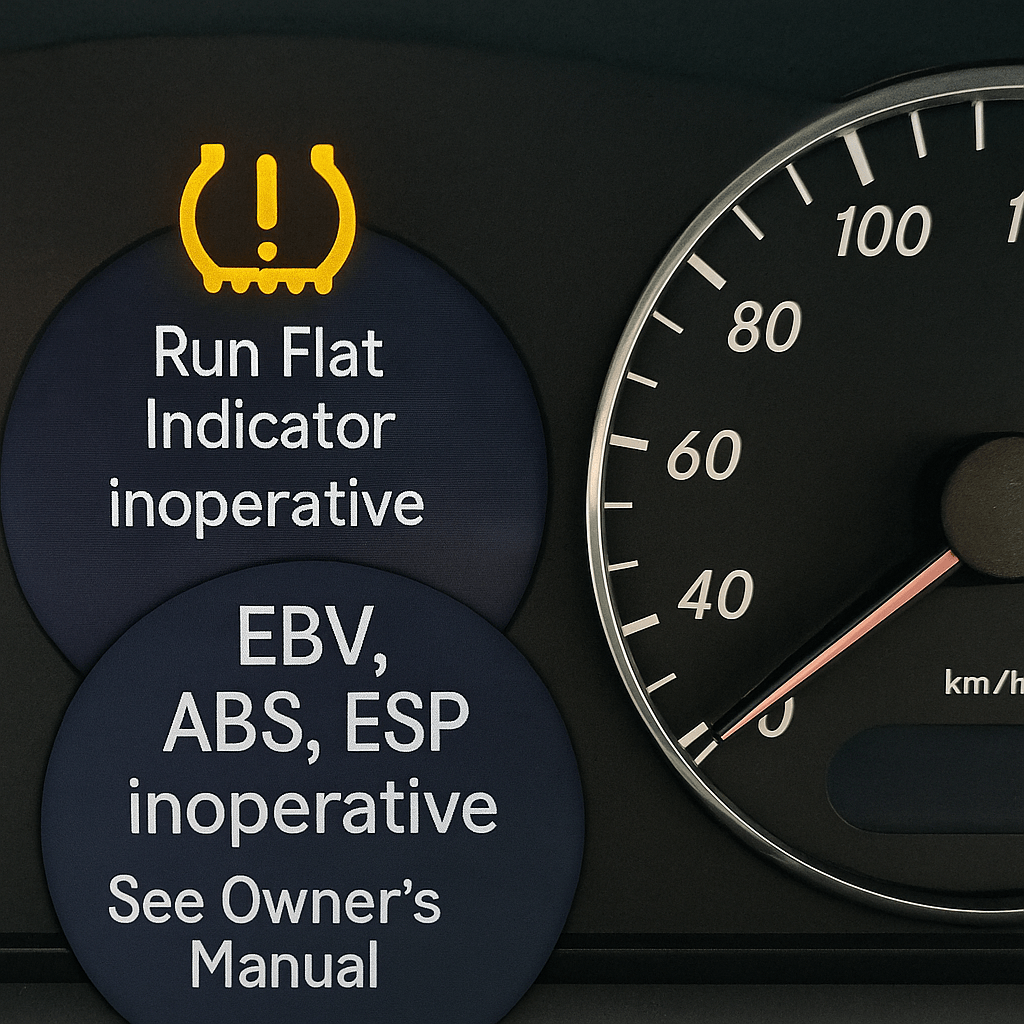 Mercedes – Run Flat Indicator и EBV, ABS, ESP Inoperative: Причини и Решения - Drivesafeshop