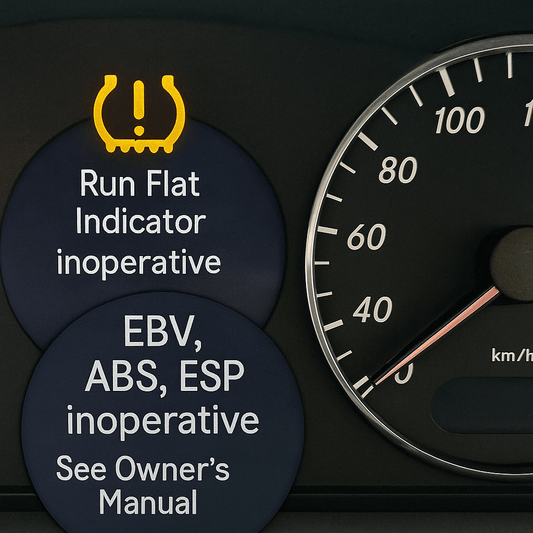 Mercedes – Run Flat Indicator и EBV, ABS, ESP Inoperative: Причини и Решения - Drivesafeshop