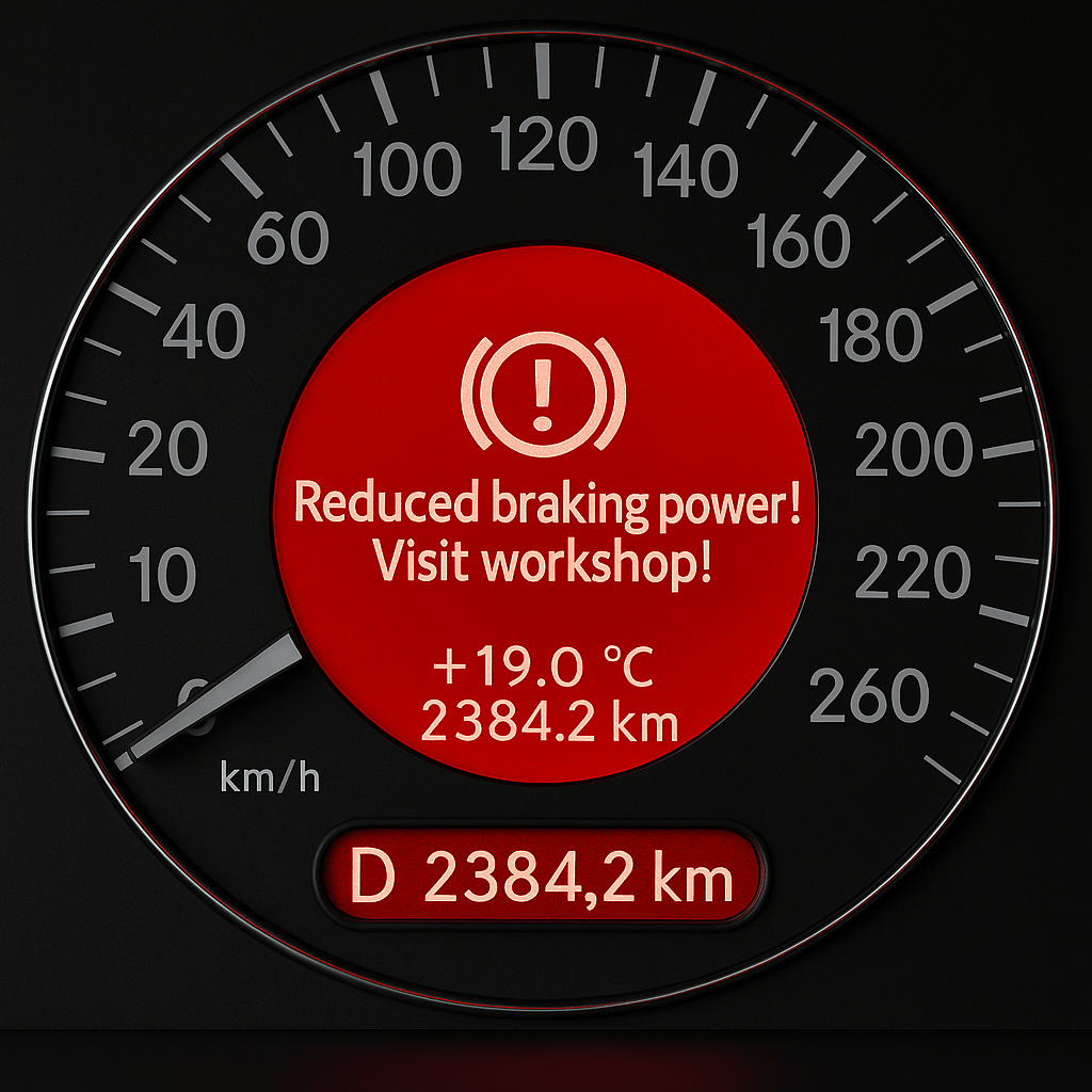 „Reduced Braking Power! Visit Workshop!” – Какво означава това предупреждение и какво трябва да направите - Drivesafeshop