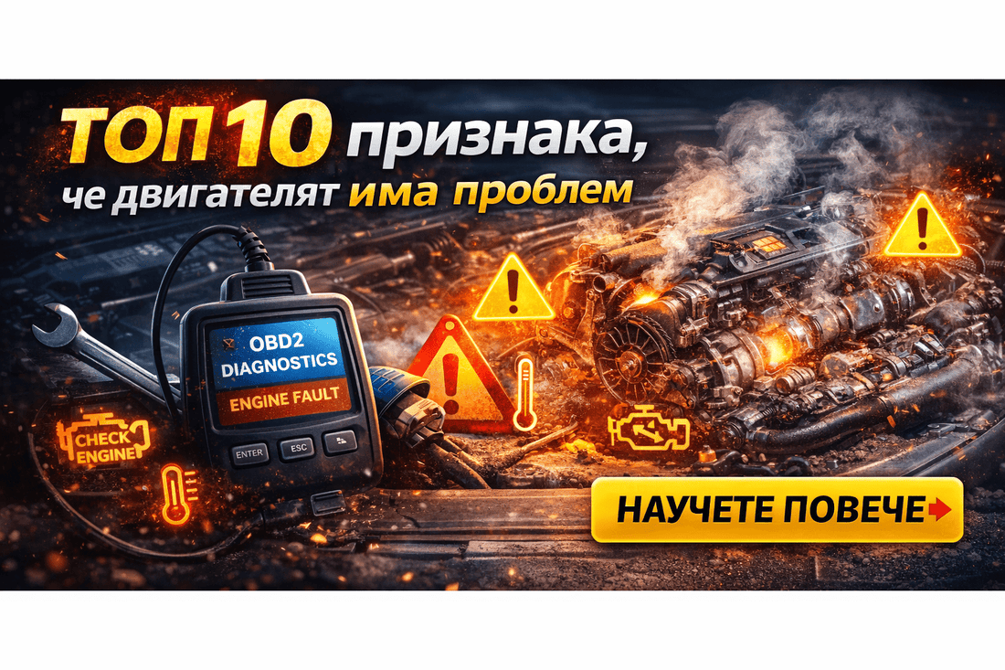 🔥 ТОП 10 признака, че двигателят има проблем (и какво да направиш навреме) - Drivesafeshop
